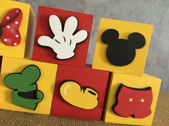 Cubos Decorativos Turma do Mickey - Disney 6x6cm