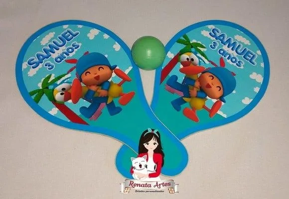 Raquetes de Ping Pong Personalizada Tema Pocoyo