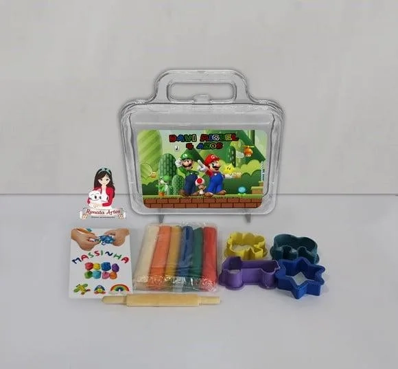 Kit Massinha na Maleta Super Mario Bross