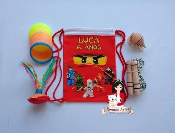 Ninjago - Mochila Boa Infância Tema Ninjago Vermelho