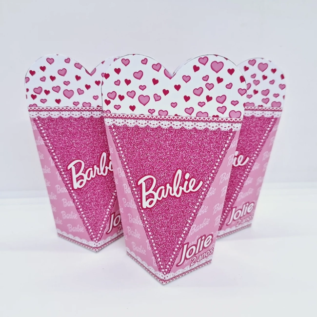 PEGUE E MONTE - Kit Festa BARBIE - Decoração de Festa - Caixinhas Personalizadas