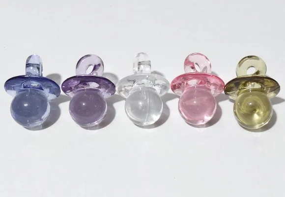 Pingente Chupetinha 4cm Acrilico Pacote com 10 Unidades Colo