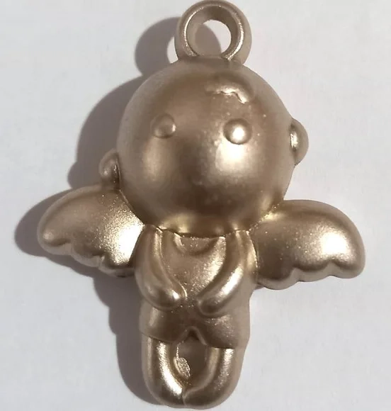 Pingente Anjinho Dourado Fosco - 8 Peças.