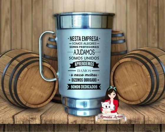 Caneca de Chopp Personalizada Empresas 2 / 500 ml