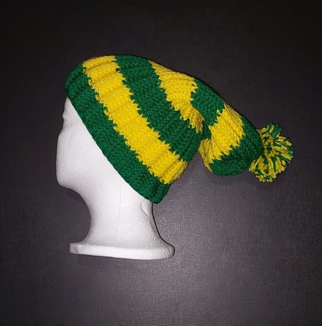 Touca Gorro verde e amarelo