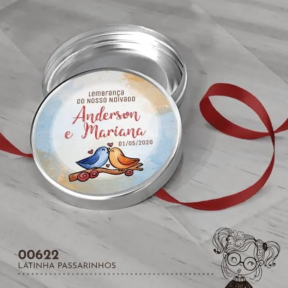 Latinha Adesivada Passarinhos - 00622
