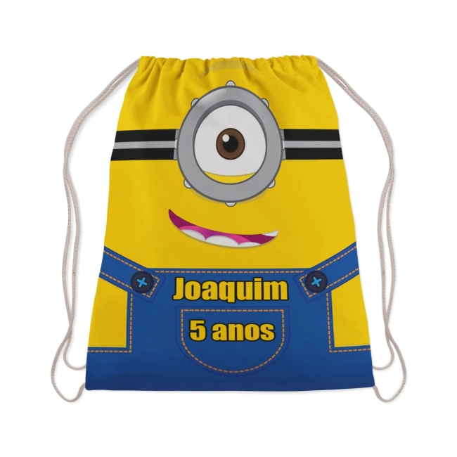 Mochilinha Personalizada para lembrancinhas dos Minions