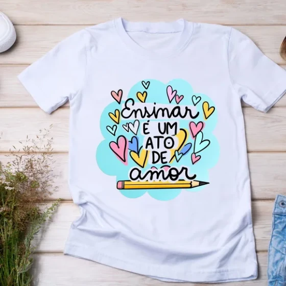 Camiseta Ensinar É Um Ato de Amor