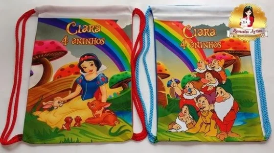 Mochila de Tecido Branca de Neve