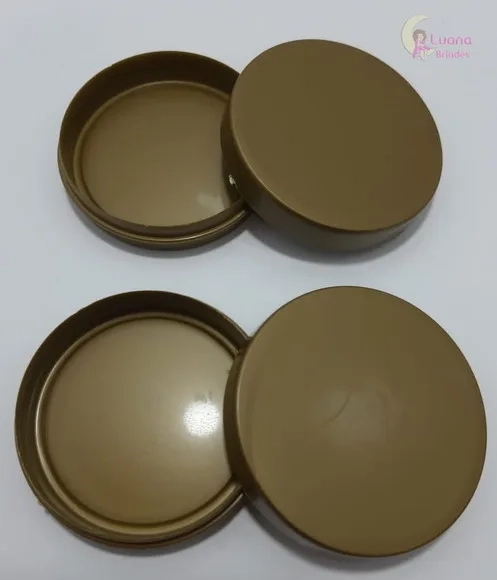 Latinha Dourado de Plástico 5,5cm Pacote com 12unidades
