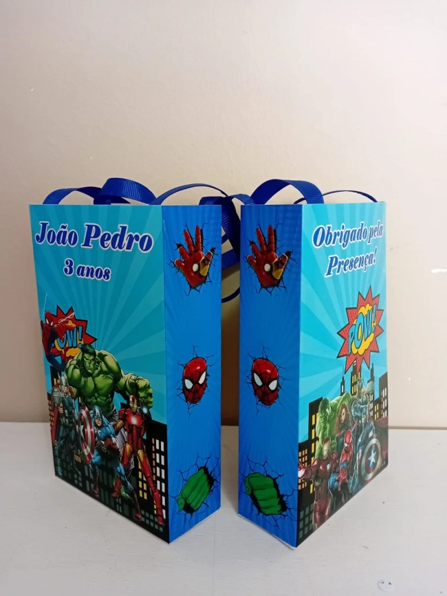 Sacolinhas Personalizadas Vingadores para Lembrancinhas