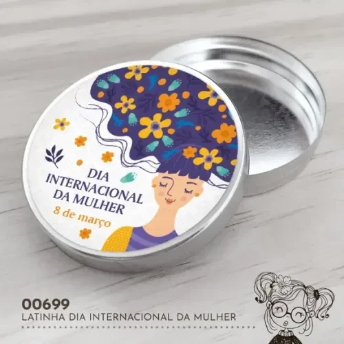 Latinha Adesivada Dia Internacional da Mulher - 00699