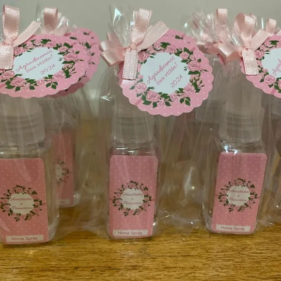 Lembrancinha Maternidade Home Spray Floral Rosa