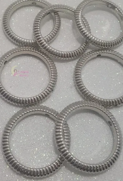 Argola Porta Guardanapo Prateada de ABS-4cm- pct c/10 unid