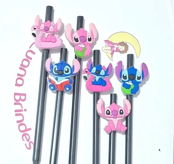 Lápis com Ponteira Stitch e Angel Pacote com 6 Unidades
