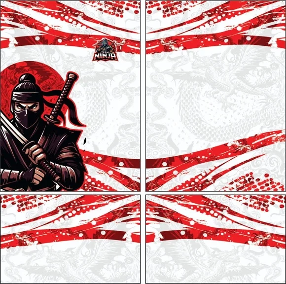Arte Vetor Camisa Interclasse Ninja 305