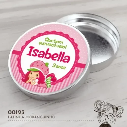 Latinha Adesivada Moranguinho - 00123