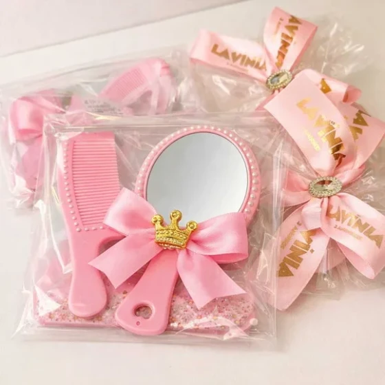Lembrancinha Espelho e Pente Personalizado Festa Infantil