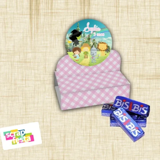 Porta Bis Duplo + 2 Bis Personalizado Festa o Mágico de Oz