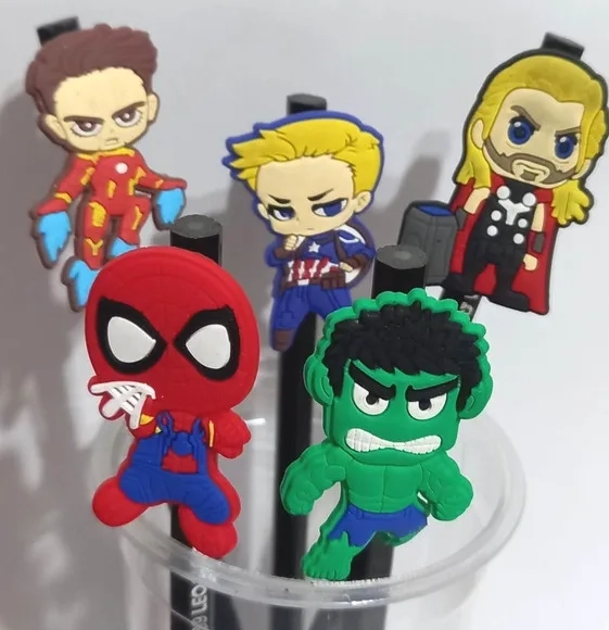 Lápis C/ponteiras Heróis da Marvel Emborrachado -pct C/8 Uni