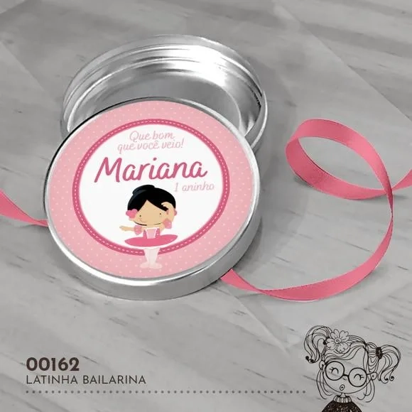 Latinha Adesivada Bailarina - 00162