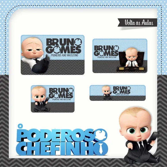 60 Etiquetas Poderoso Chefinho