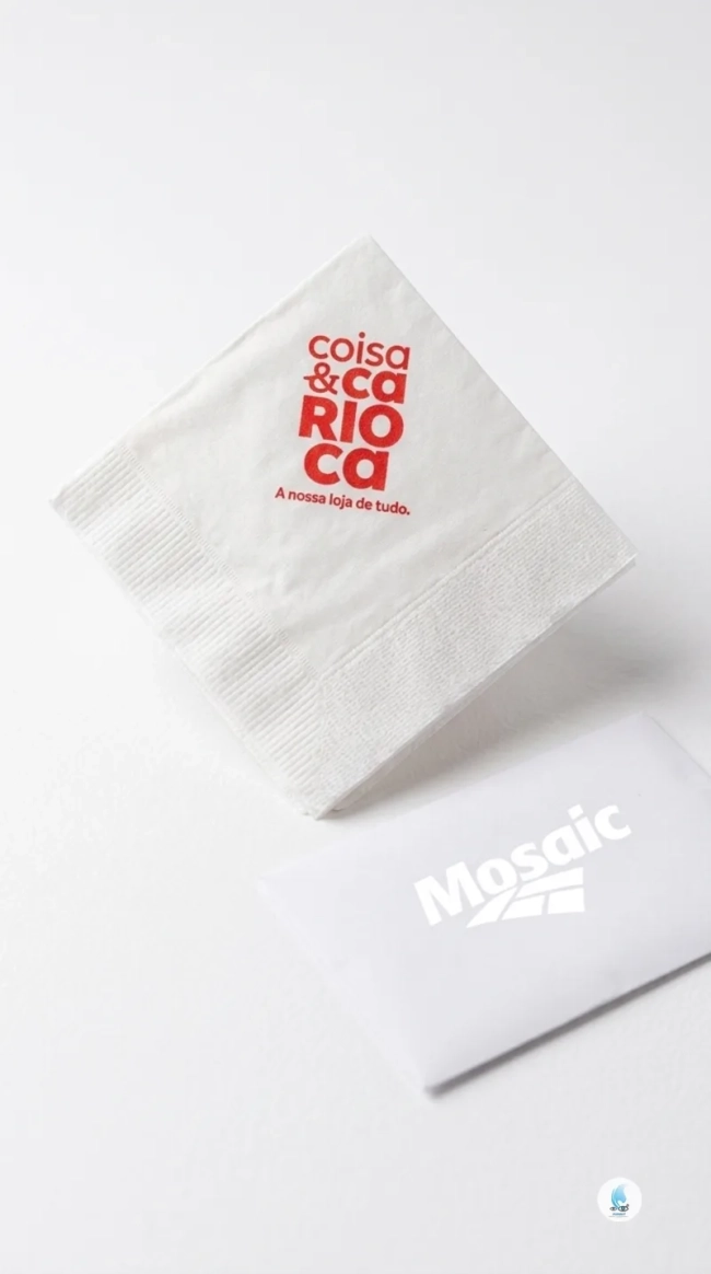 Guardanapo de Papel Coquetel Personalizado com sua Arte