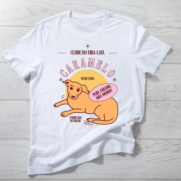 Camiseta Clube do Vira-lata Caramelo - Estilo e Amor Canino