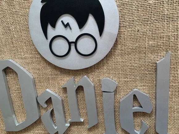 Harry Potter Letras + Quadro de Parede