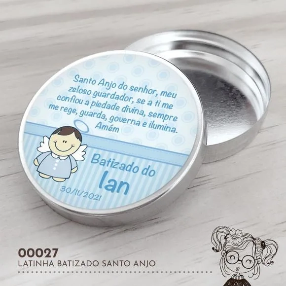 Latinha Adesivada Santo Anjo - 00027