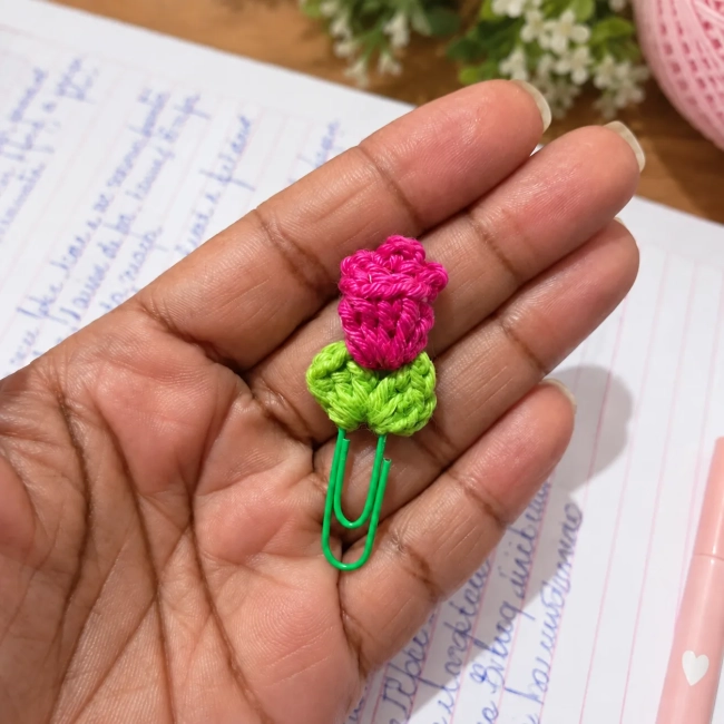 Kit 5 Lembrancinhas Dia dos Professores | Clip Tulipa com Card