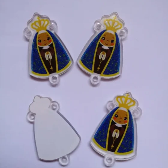 Entremeio de Nossa Senhora Aparecida Acrilico - Pct 4 unids