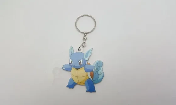 Chaveiro Pokémon Wartortle em Acrílico Uv