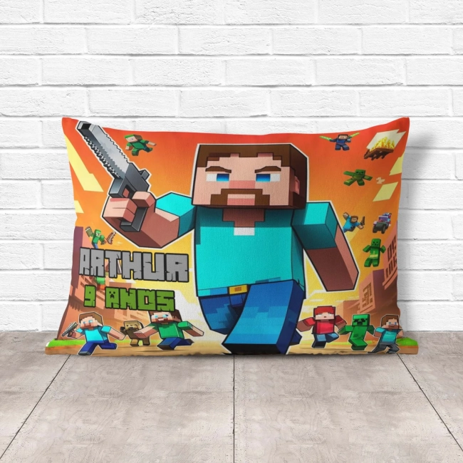 Almofada Personalizada lembrancinhas Minercraft