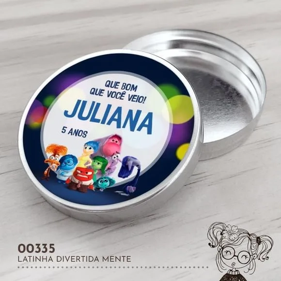 Latinha Adesivada Divertida Mente - 00335