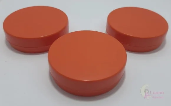 Latinha Laranja de Plástico 5,5cm Pacote com 12 Unidades