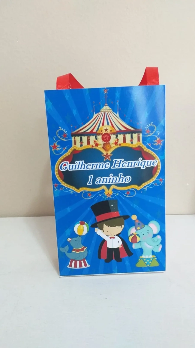 Sacolinhas Personalizadas Circo para Lembrancinhas
