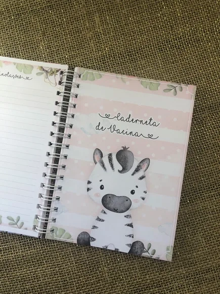 Caderneta de Saúde / Vacinação Personalizada - Safari Rosa