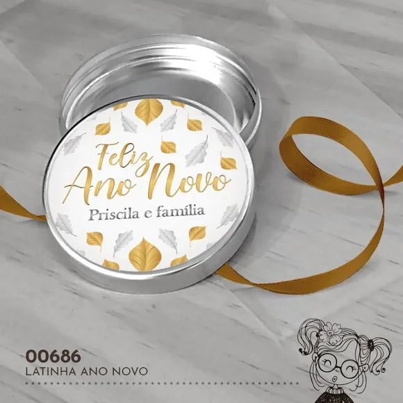 Latinha Adesivada Ano Novo - 00686