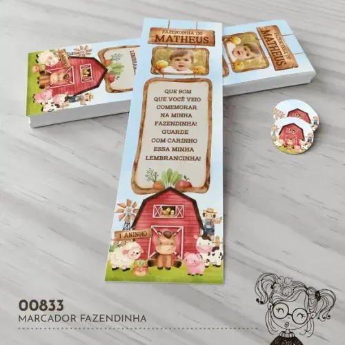Marcador de Livro Fazendinha - 00833