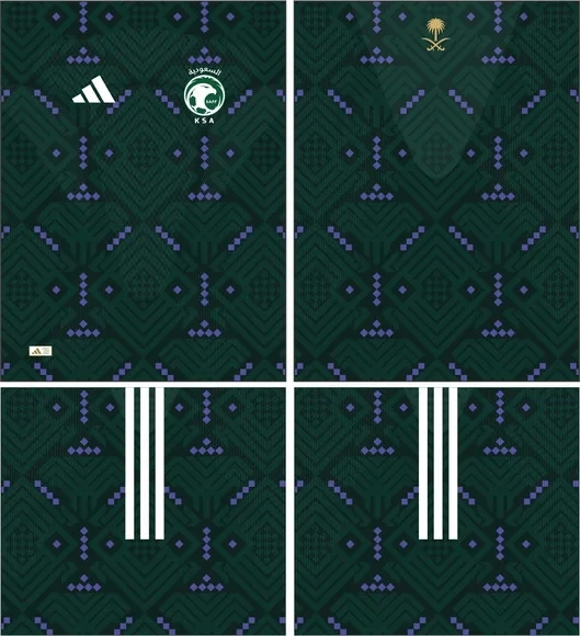 Arte Vetor Camisa Arabia Saudita Home Kit 2026