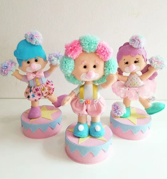 Combo Centro de Mesa Circo Baby Rosa 10peças