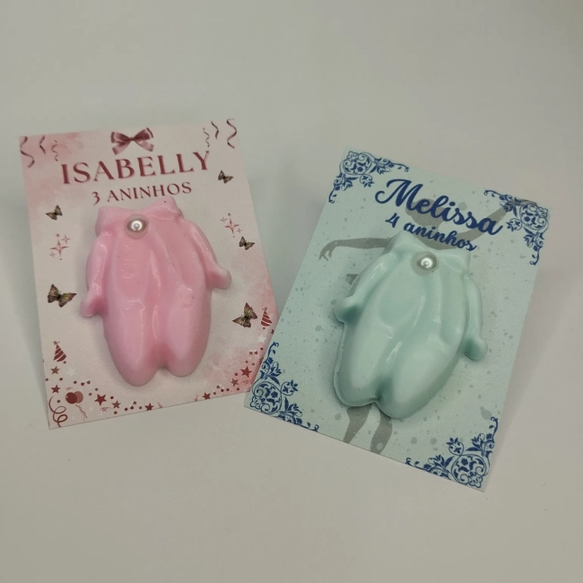 40 uni Lembrancinhas Mini Sabonete Bailarina Perfumado no Cartão Aniversário, Casamento, Chá de Bebê, Batizado e etc.