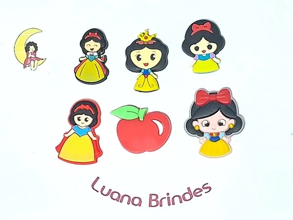 Aplique Branca de Neve Emborrachado Pacote com 6 Unidades