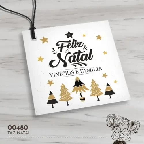 Tag Quadrada Natal - 00480