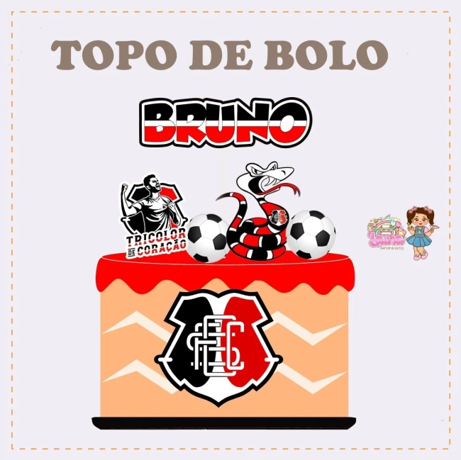 Kit Festa Só Um Bolinho SANTA CRUZ FUTEBOL CLUB - Decoração de Festa