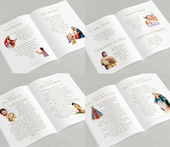 Lembrancinha Batizado Folhagem Livro De Orações