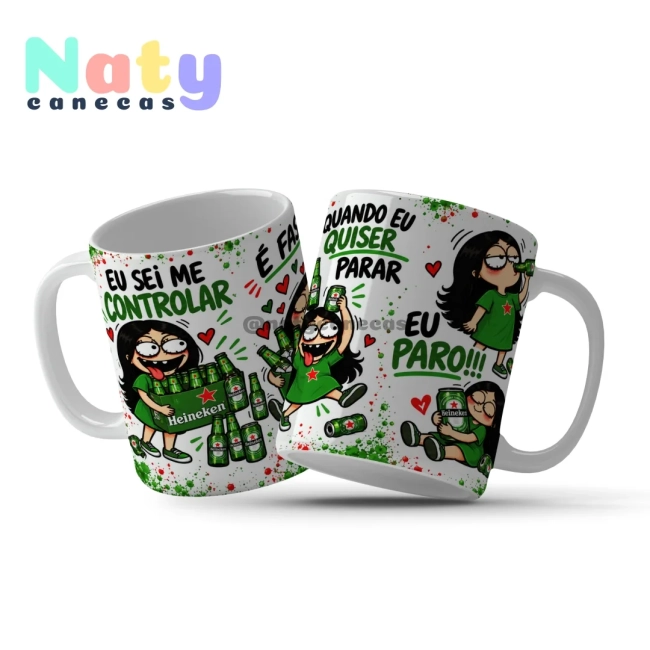 Caneca Meme É Fase! Eu Sei Me Controlar Quando Eu Quiser parar Eu Paro Bebidas