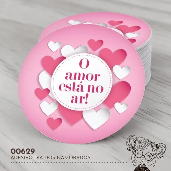 Adesivo Redondo Dia dos Namorados - 00629