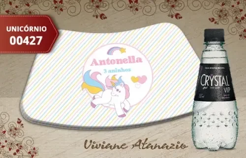 Rótulo Água Crystal Vip Unicórnio - 00427